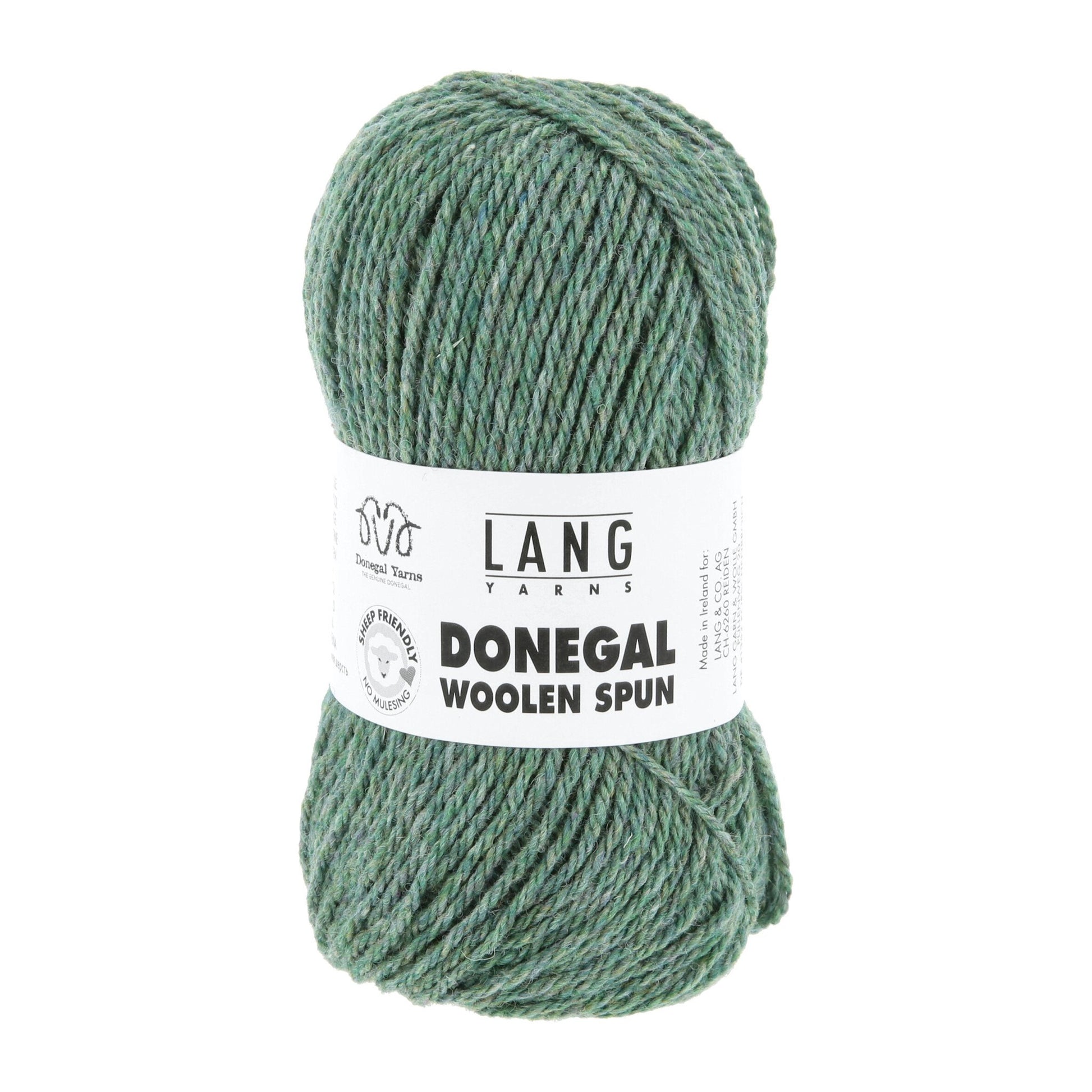 Lang Yarns Donegal Woolen Spun muntgroen – aanbevolen naalddikte 4,5 tot 5 mm
