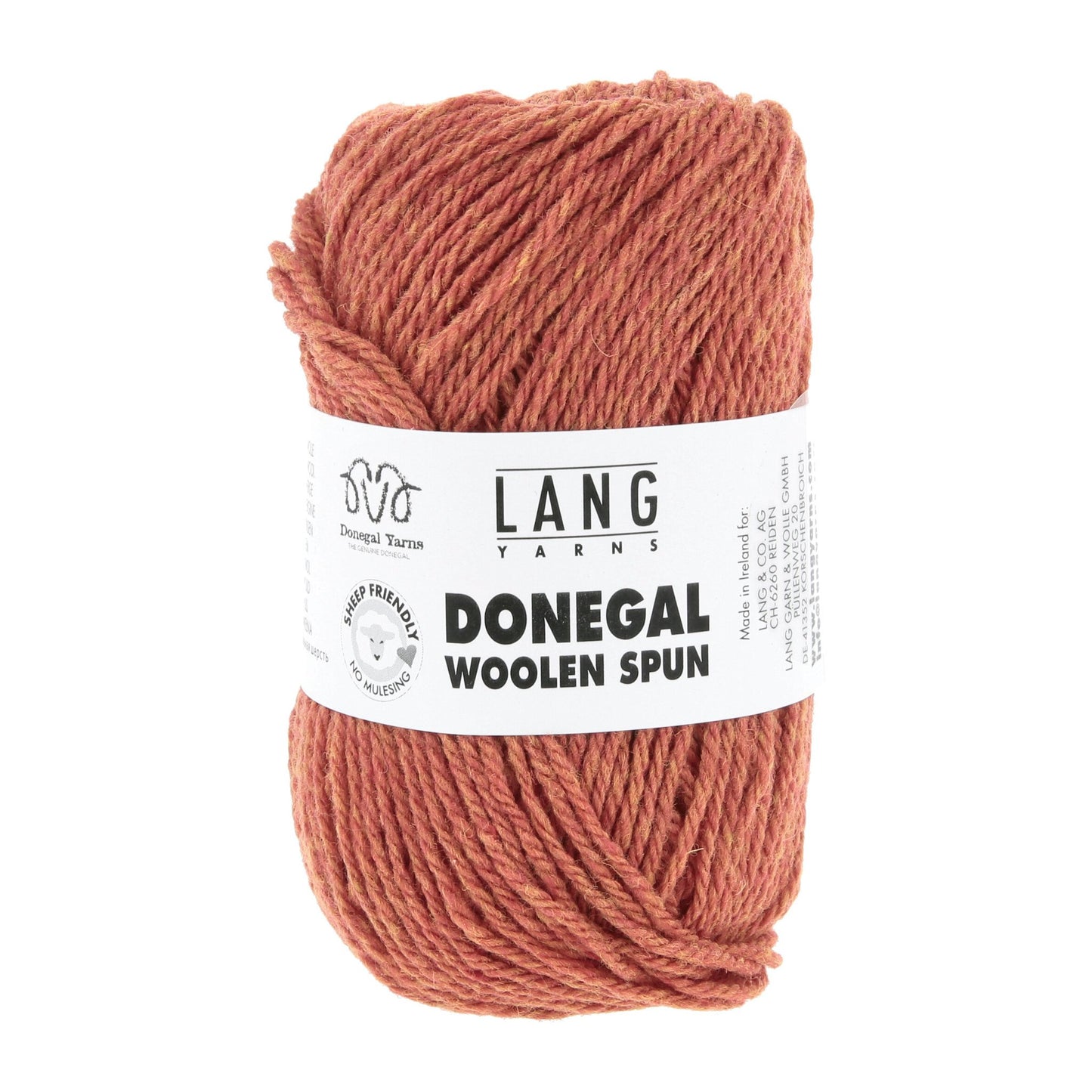 Lang Yarns Donegal Woolen Spun oranje – ideaal voor mutsen en sjaals