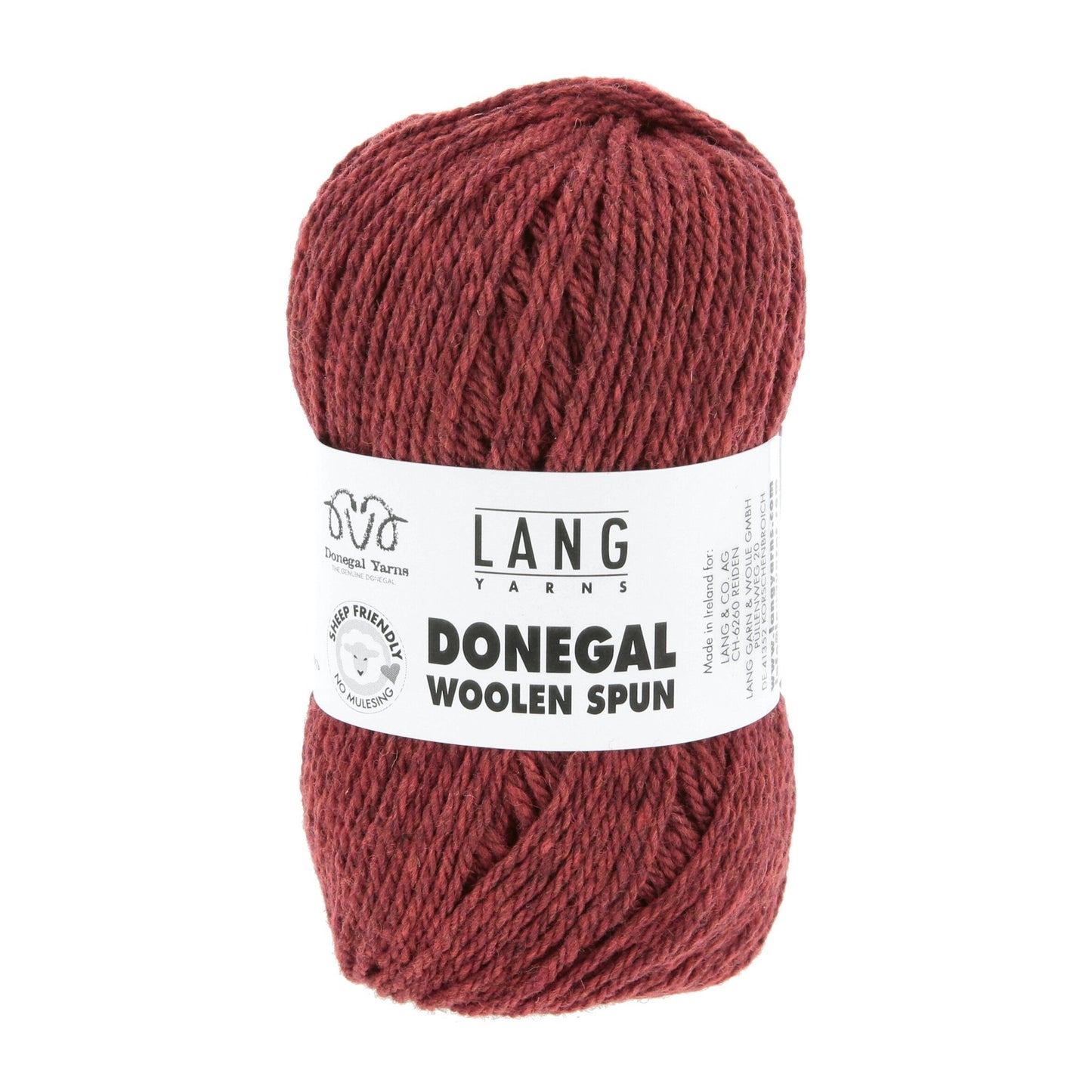 Lang Yarns Donegal Woolen Spun rood – perfect voor tijdloze creaties