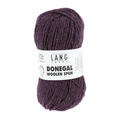 Lang Yarns Donegal Woolen Spun aubergine – ideaal voor complexe technieken