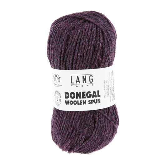 Lang Yarns Donegal Woolen Spun aubergine – ideaal voor complexe technieken