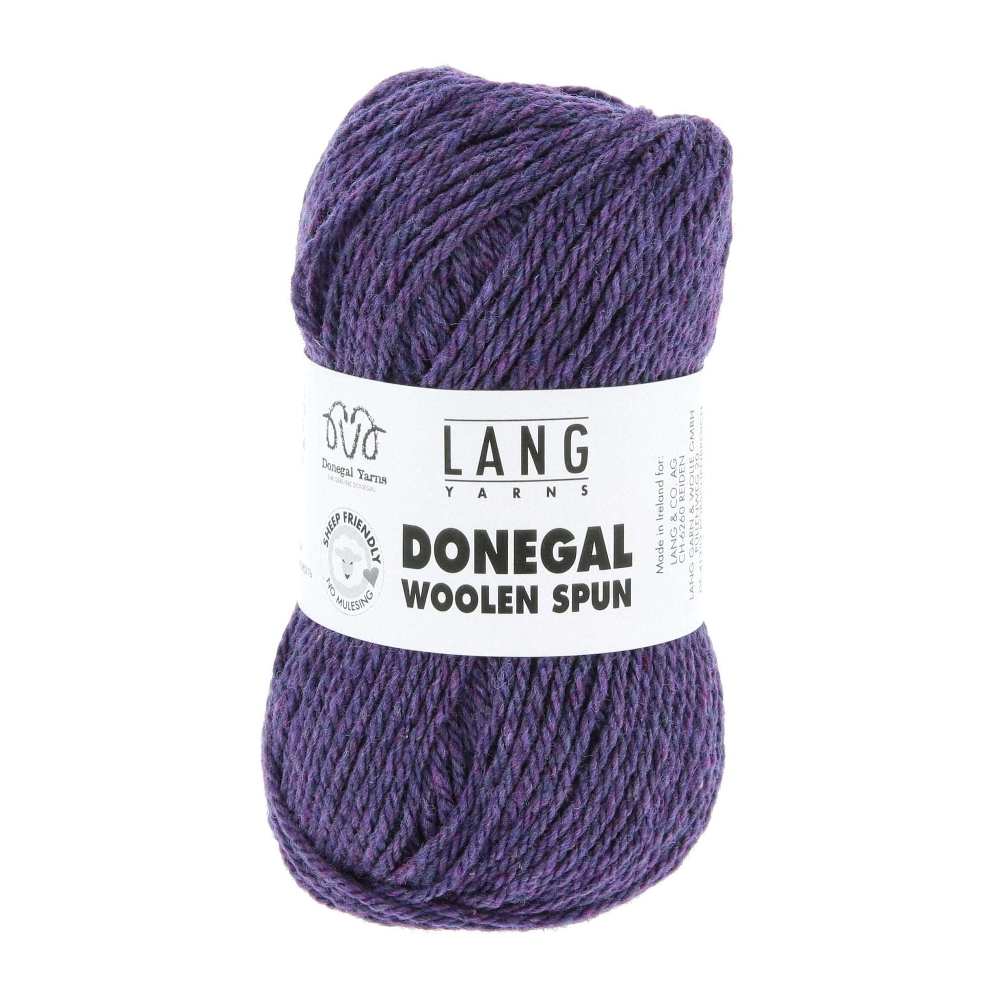 Lang Yarns Donegal Woolen Spun paars – subtiele kleursamenstelling
