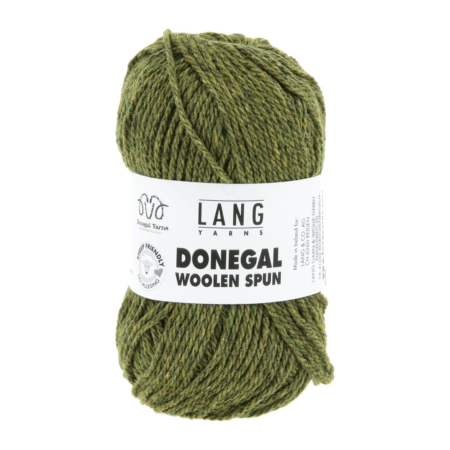 Lang Yarns Donegal Woolen Spun olijfgroen – 100% wol