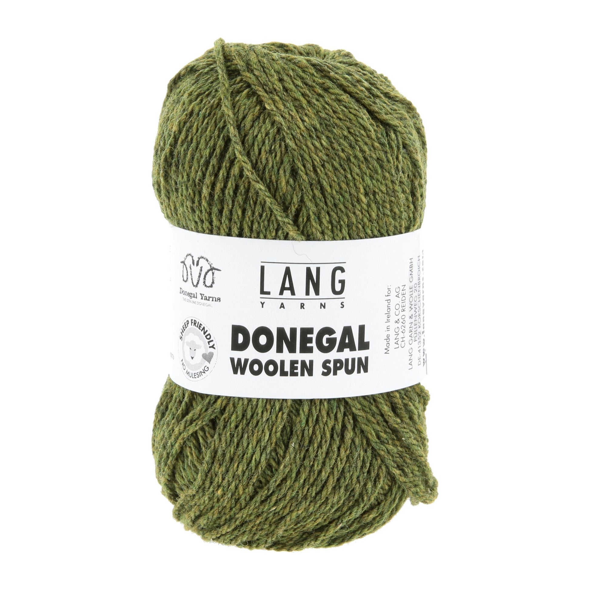 Lang Yarns Donegal Woolen Spun olijfgroen – 100% wol