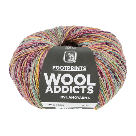 LANG Yarns Footprints sokkenwol kleur 3 - comfortabel mengsel voor kleurrijke sjaals