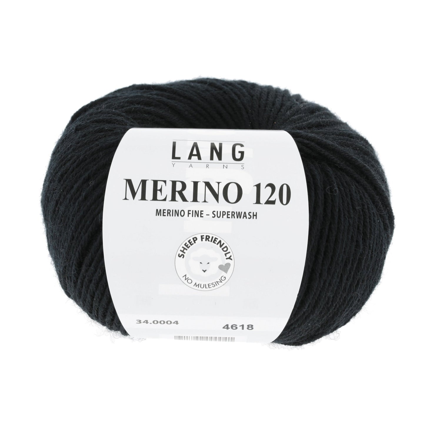LANG YARNS Merino 120 in zwart - hoogwaardig merinogaren voor warme kleding