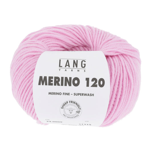LANG YARNS Merino 120 in roze - perfect voor babykleding en truien