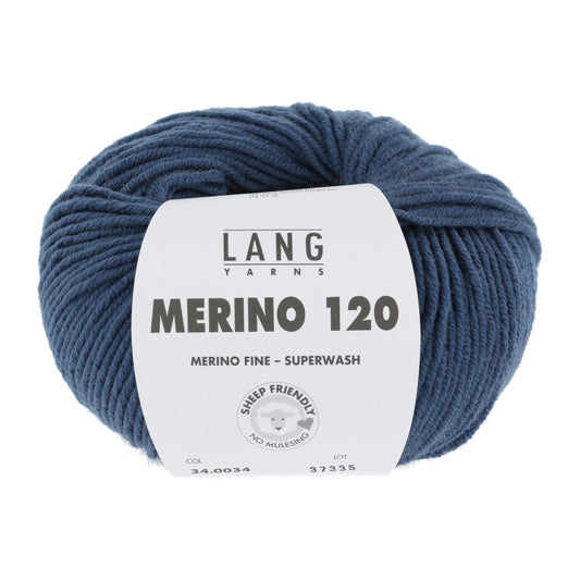 LANG YARNS Merino 120 in jeans - duurzaam en zacht merinogaren