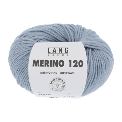 LANG YARNS Merino 120 in zilvergrijs - superzacht merinogaren voor truien