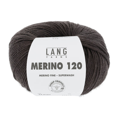 LANG YARNS Merino 120 in choco - perfect voor warme kleding