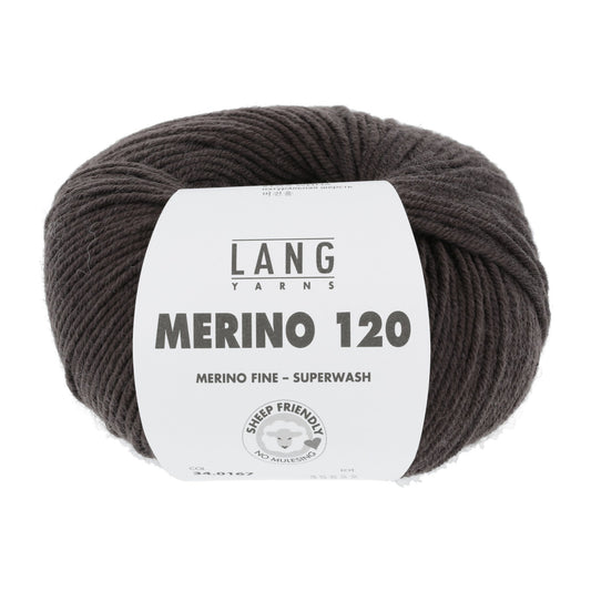 LANG YARNS Merino 120 in choco - perfect voor warme kleding