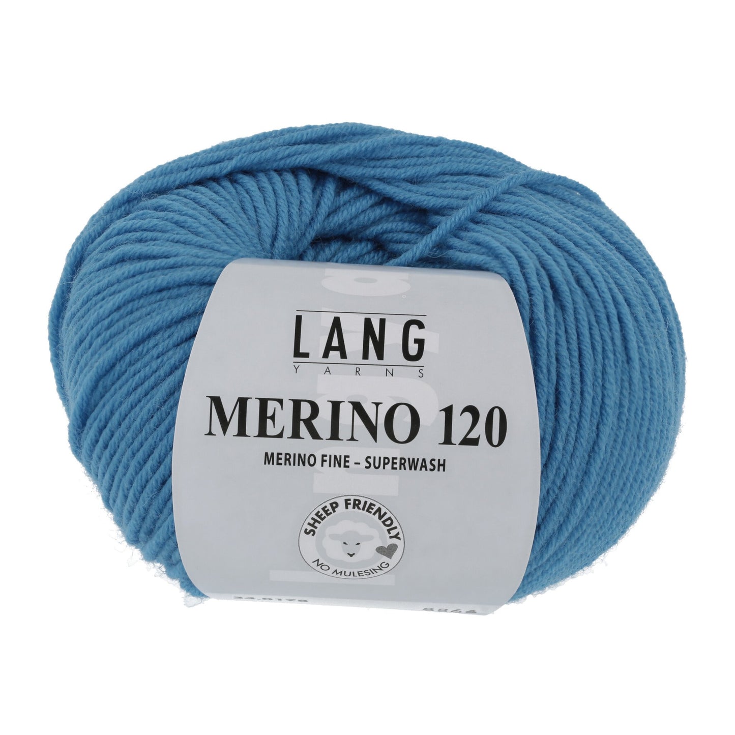 LANG YARNS Merino 120 in turquoise - hoogwaardig merinogaren voor babykleding
