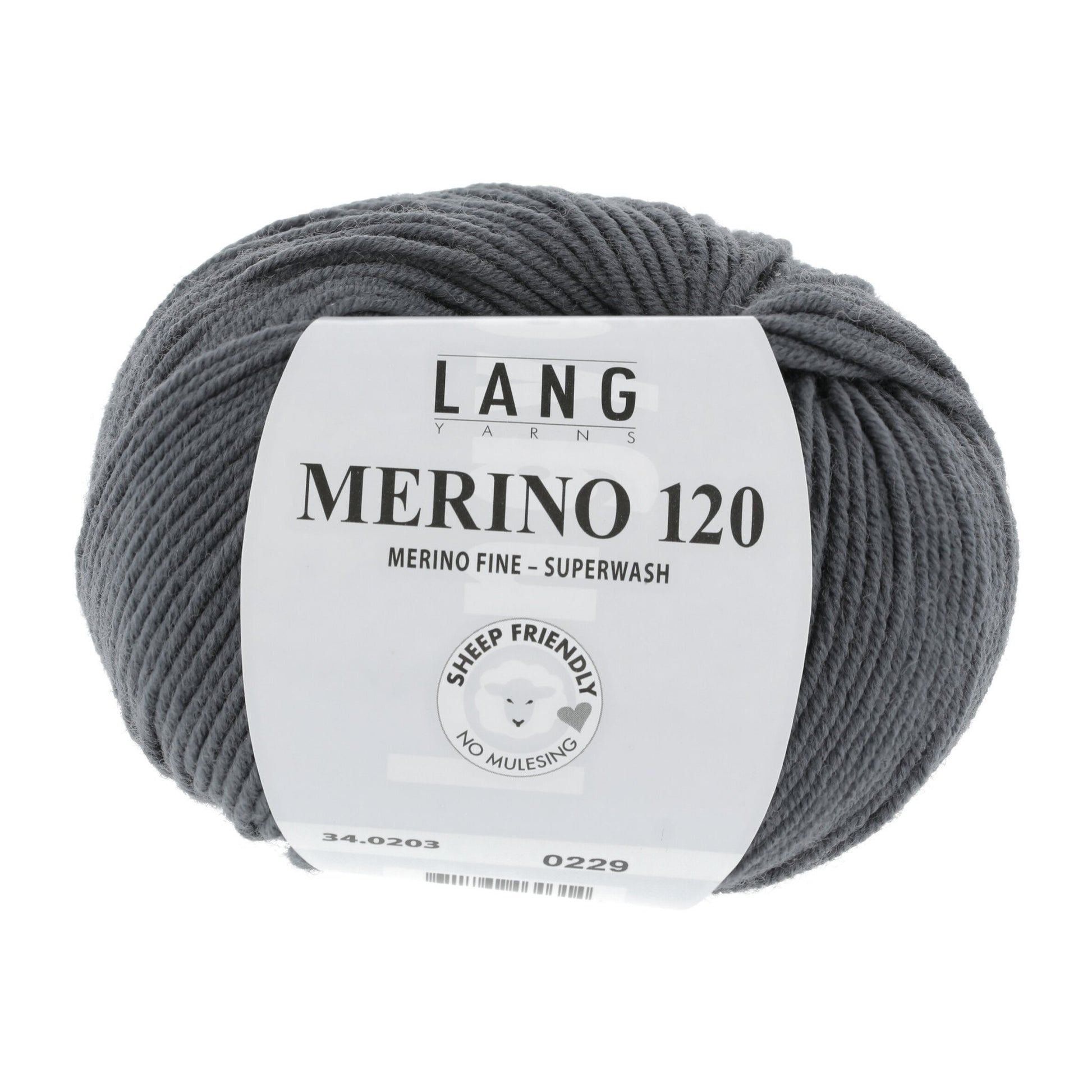 LANG YARNS Merino 120 in steen - perfect voor warme mutsen