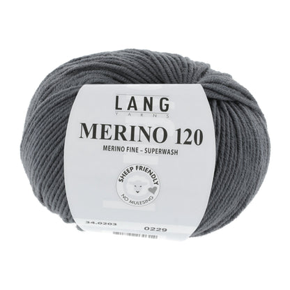 LANG YARNS Merino 120 in steen - perfect voor warme mutsen