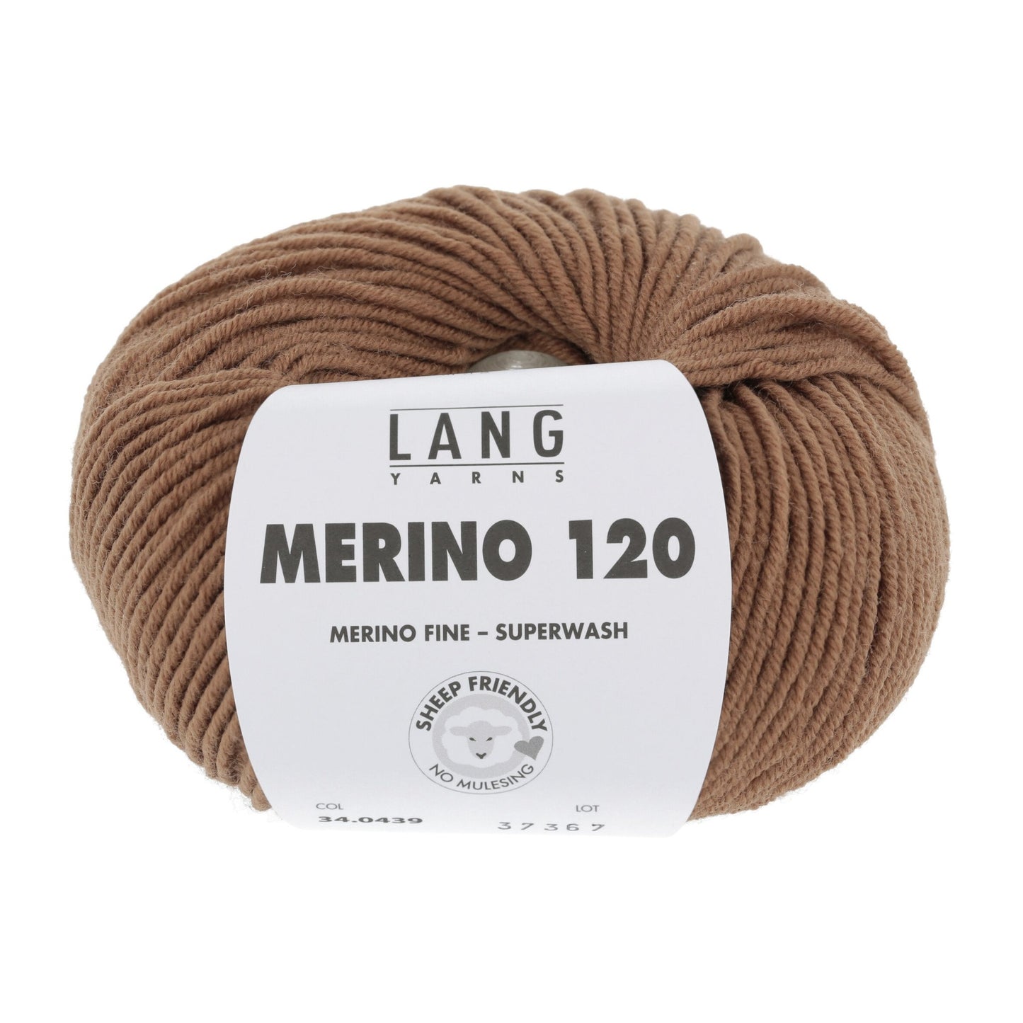 LANG YARNS Merino 120 in camel - superzacht garen voor truien