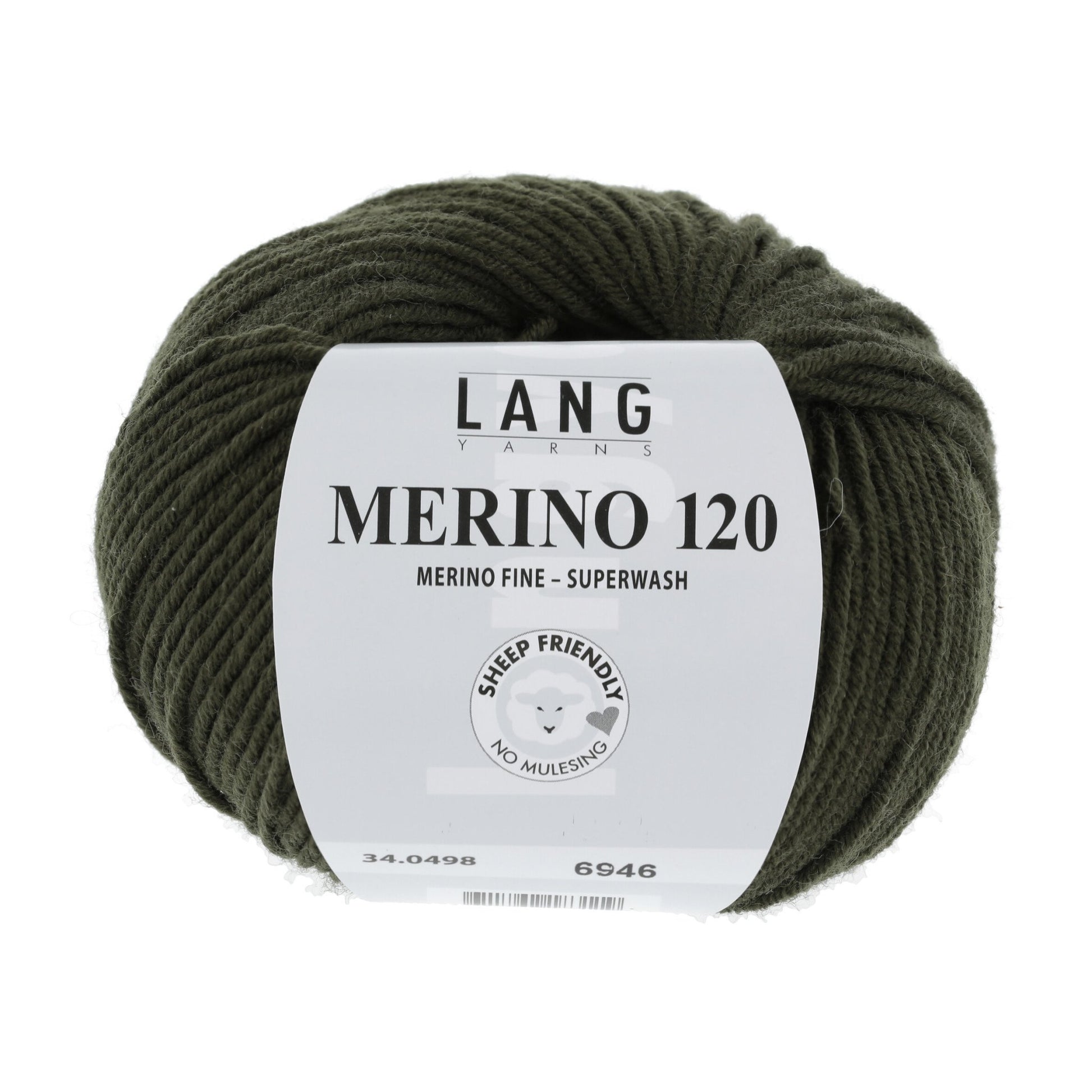 LANG YARNS Merino 120 in lood groen - perfect voor warme kleding