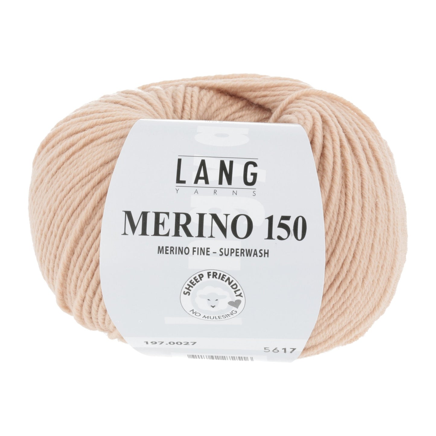 LANG YARNS Merino 150 in abrikoos - zacht merinowol garen voor warme truien en sjaals