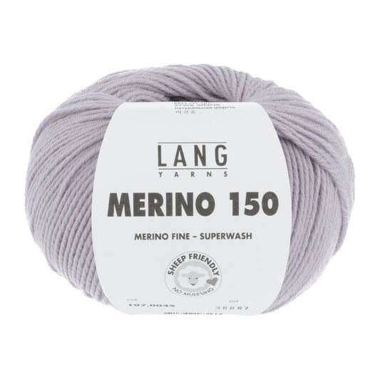 LANG YARNS Merino 150 in paars - duurzaam merinowol garen voor brei- en haakprojecten