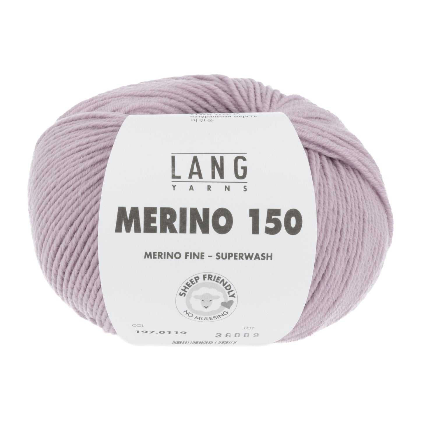 LANG YARNS Merino 150 in donkerroze - hoogwaardig merinowol garen voor truien en mutsen