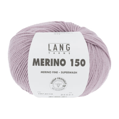 LANG YARNS Merino 150 in donkerroze - hoogwaardig merinowol garen voor truien en mutsen