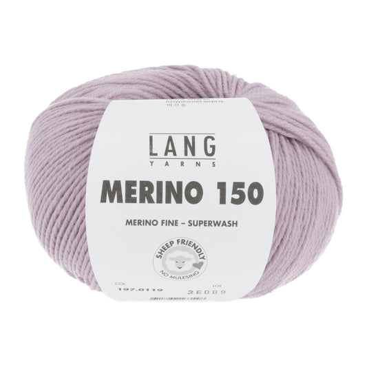 LANG YARNS Merino 150 in donkerroze - hoogwaardig merinowol garen voor truien en mutsen