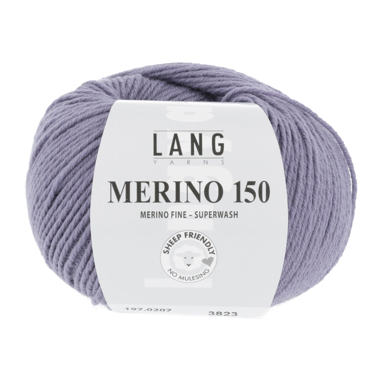 LANG YARNS Merino 150 in lila - superzacht merinowol garen voor woondekens