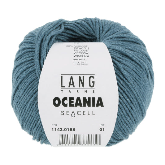 LANG Yarns Oceania breigaren in kleur 0188 - zacht katoen-seacell garen