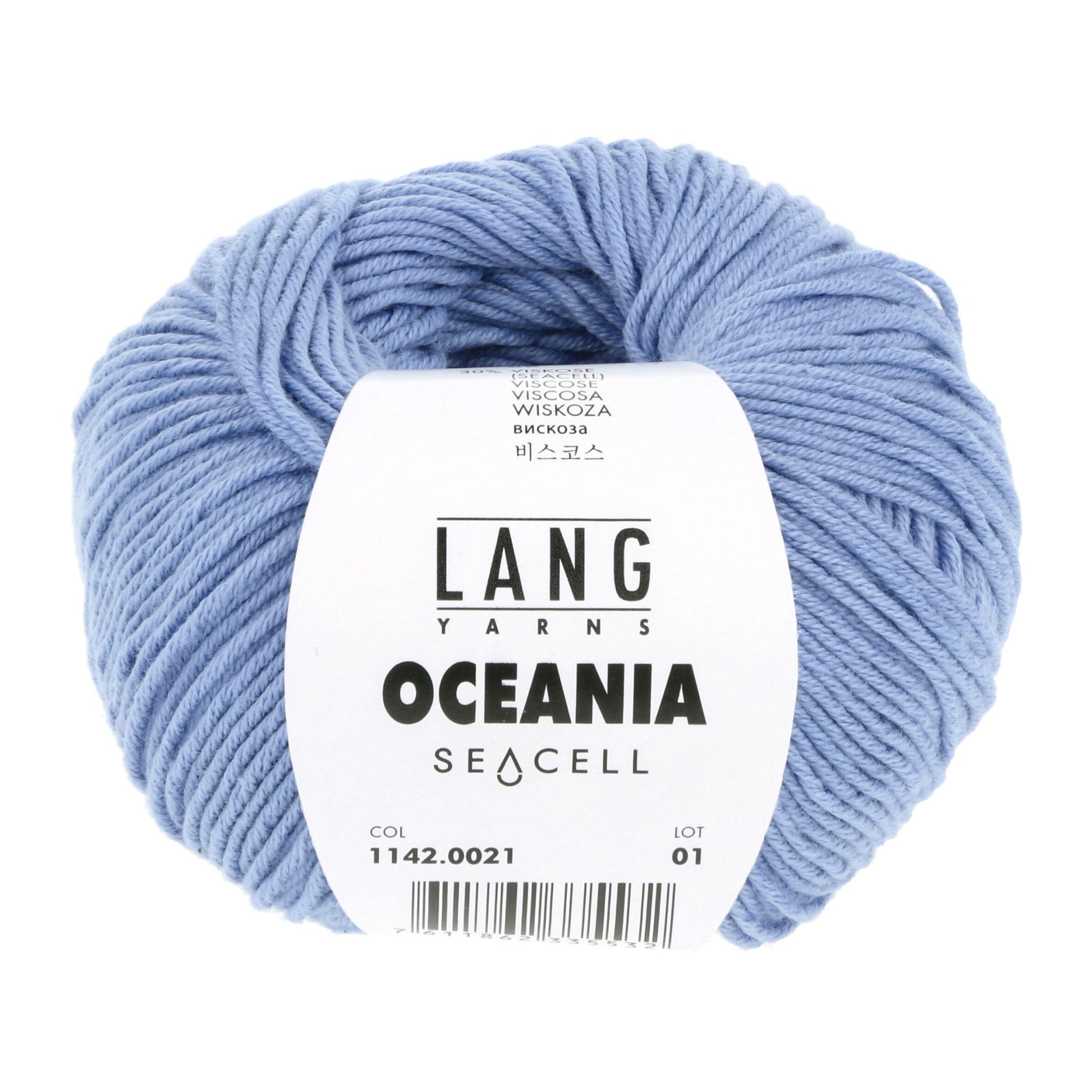 LANG Yarns Oceania breigaren in kleur 0021 - zacht katoen-seacell garen