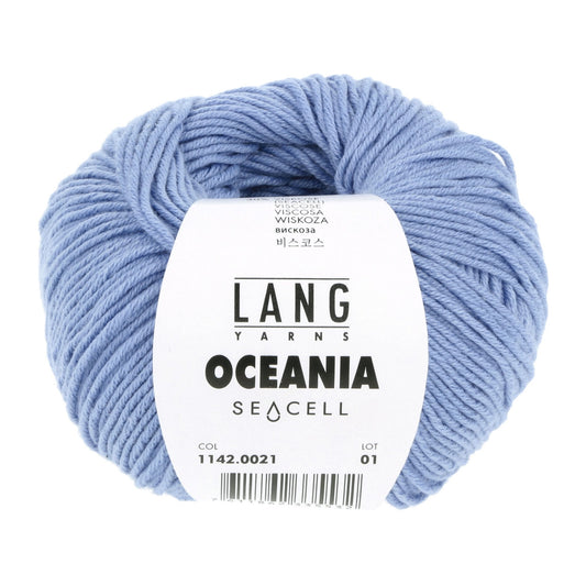 LANG Yarns Oceania breigaren in kleur 0021 - zacht katoen-seacell garen