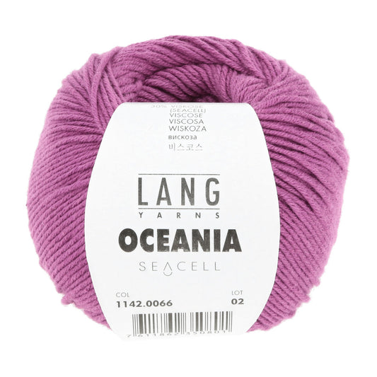 LANG Yarns Oceania breigaren in kleur 0066 - zacht katoen-seacell garen