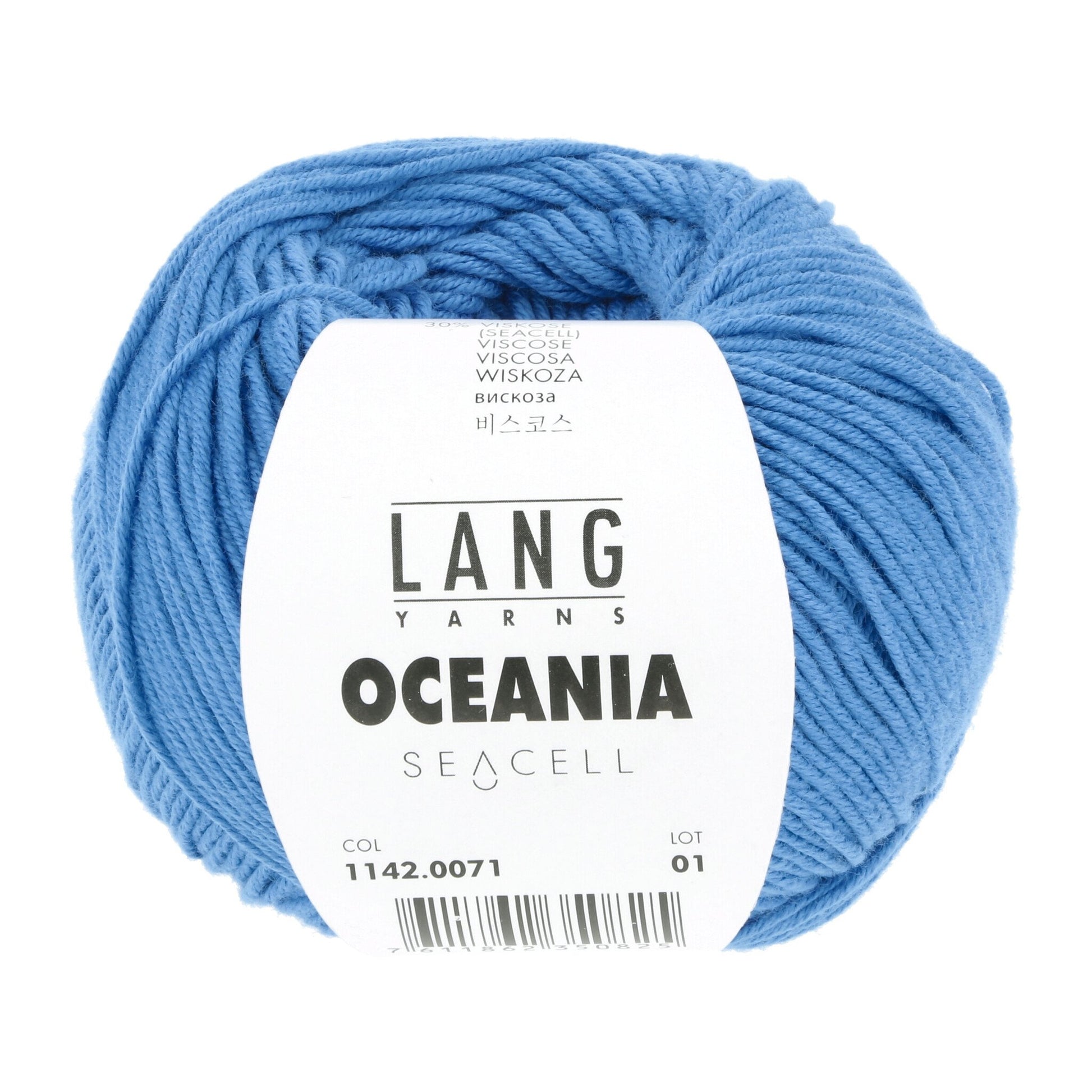 LANG Yarns Oceania breigaren in kleur 0071 - zacht katoen-seacell garen