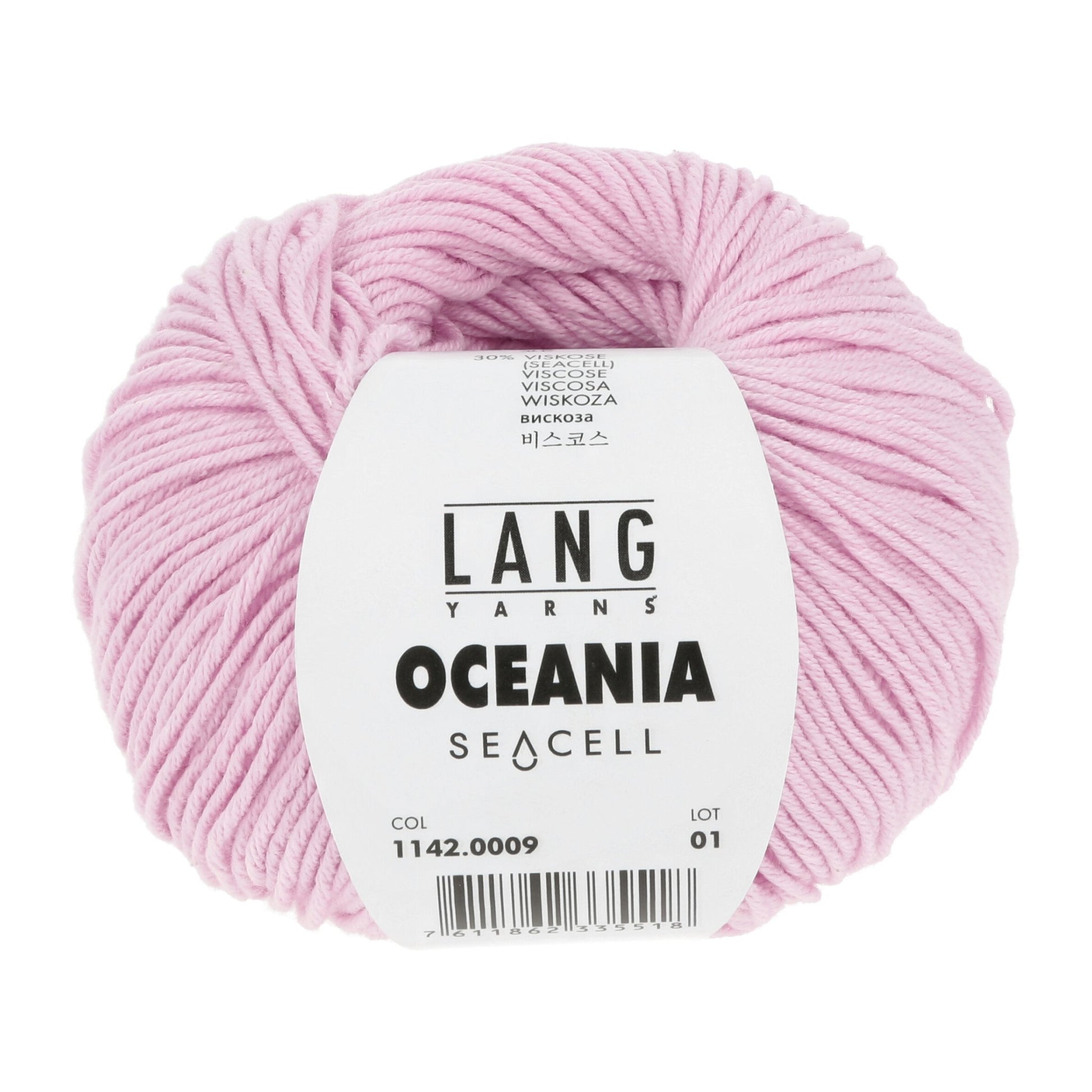 LANG Yarns Oceania breigaren in kleur 0009 - zacht katoen-seacell garen