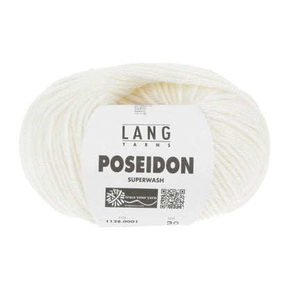 Lang Yarns Poseidon breigaren wit - stevig wol-acryl mengsel voor diverse projecten