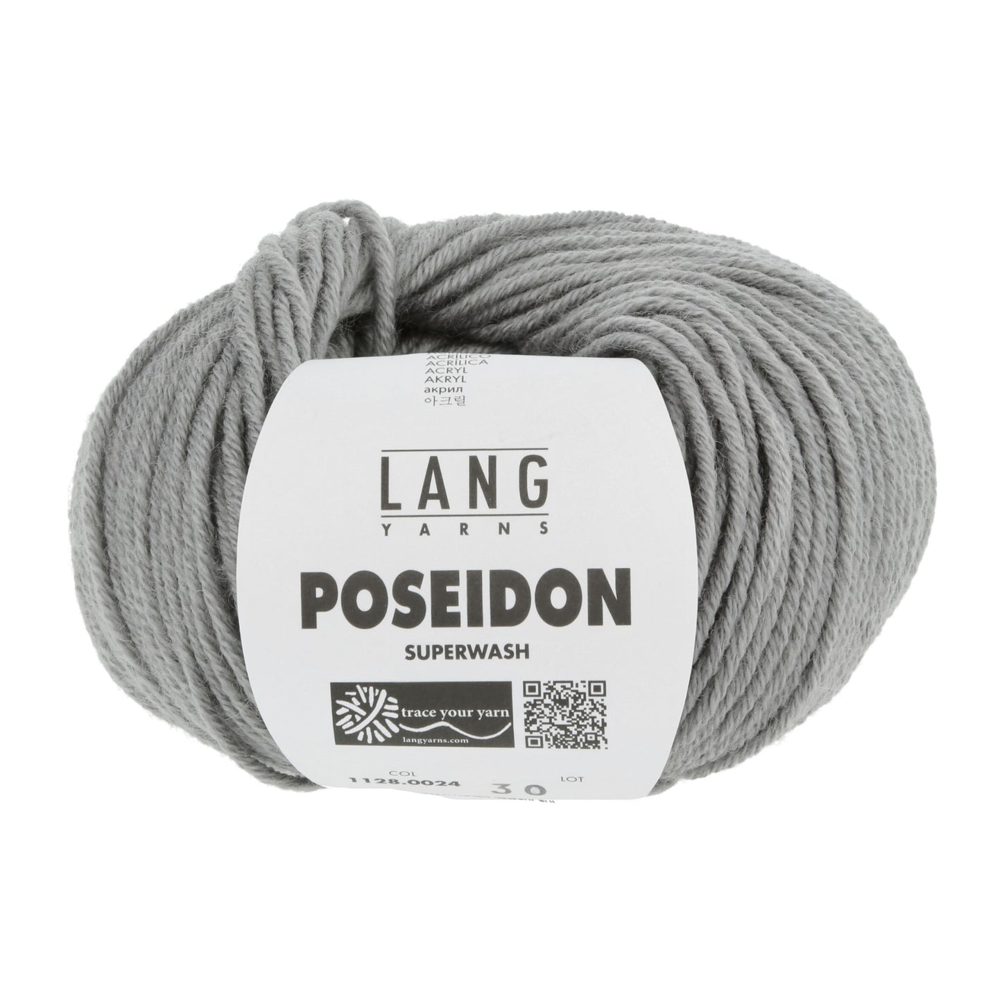 Lang Yarns Poseidon haakgaren grijs - duurzaam garen voor diverse projecten