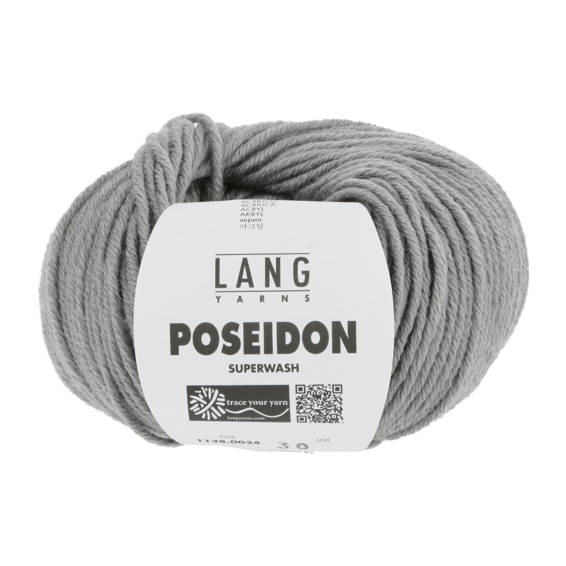 Lang Yarns Poseidon haakgaren grijs - duurzaam garen voor diverse projecten