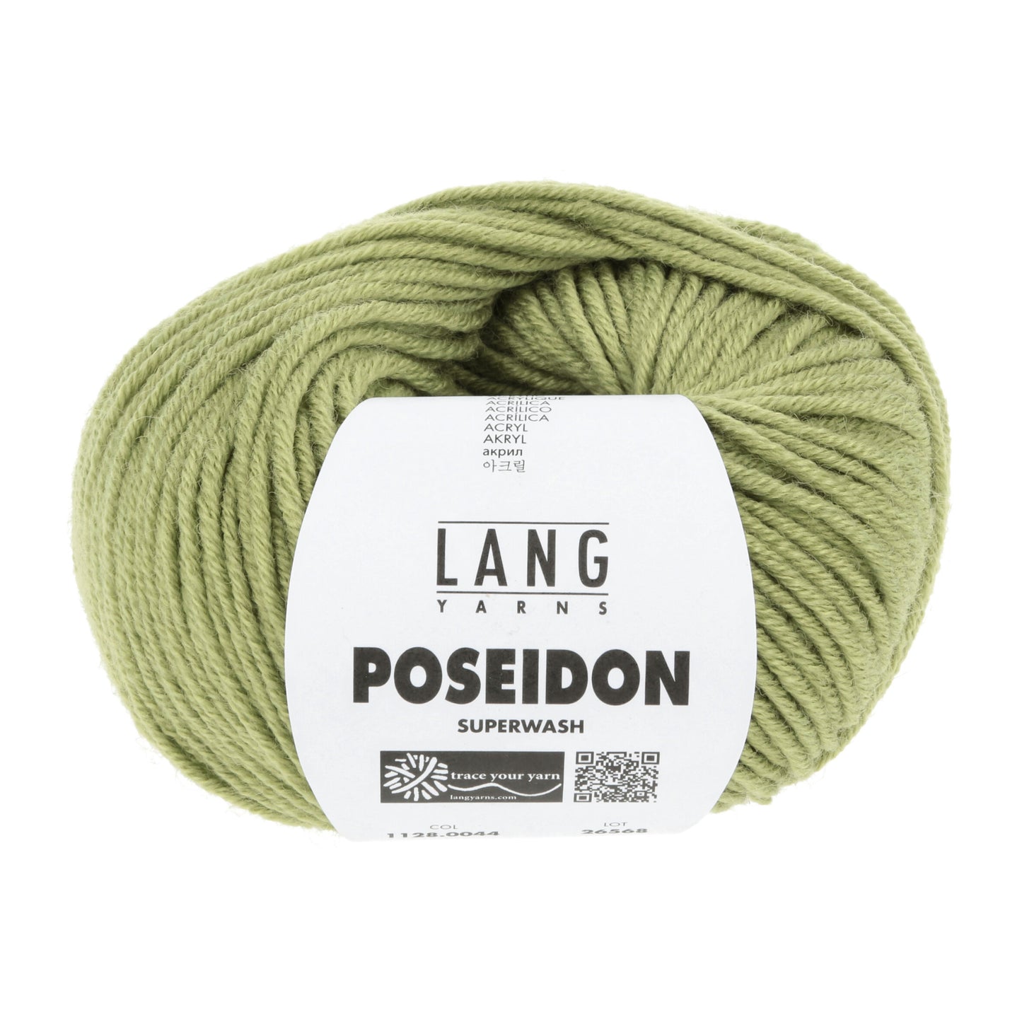 Lang Yarns Poseidon haakgaren appelgroen - ideaal voor gehaakte dekens en kleding