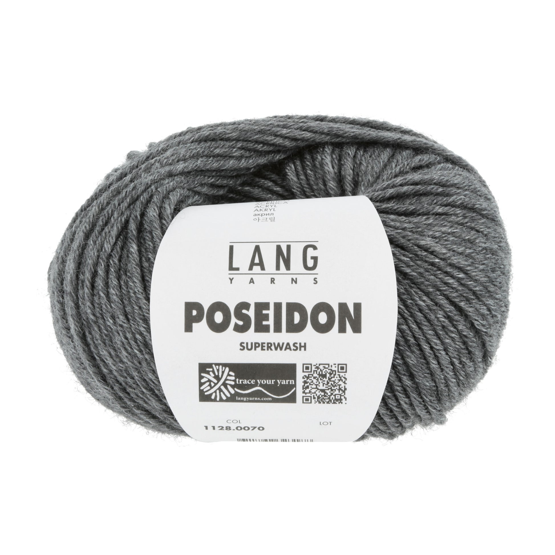 Lang Yarns Poseidon breigaren donkergrijs - veelzijdig garen voor breien en haken