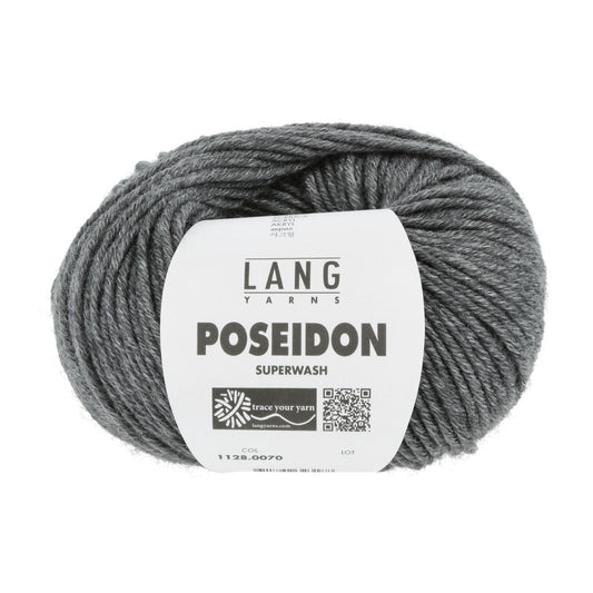 Lang Yarns Poseidon breigaren donkergrijs - veelzijdig garen voor breien en haken