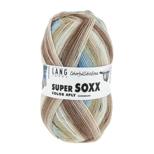 LANG Yarns Super Soxx 4-ply sokkengaren in Chefchaouen – duurzaam garen voor breien en haken