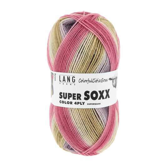 LANG Yarns Super Soxx 4-ply sokkengaren in Burano – geschikt voor verschillende naalddiktes