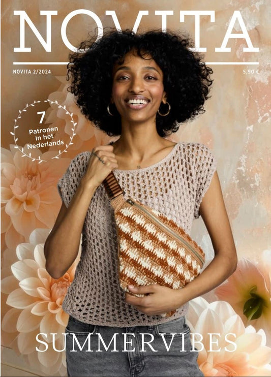 Novita Summer Vibes leaflet met gehaakte crossbody tas - 7 diverse patronen