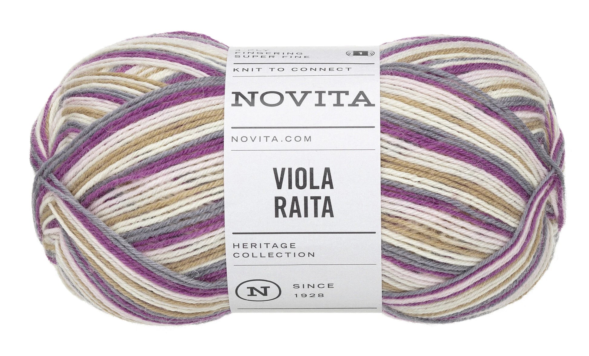 Novita Viola Raita sokkengaren in Spring Light - 400 meter per 100 gram