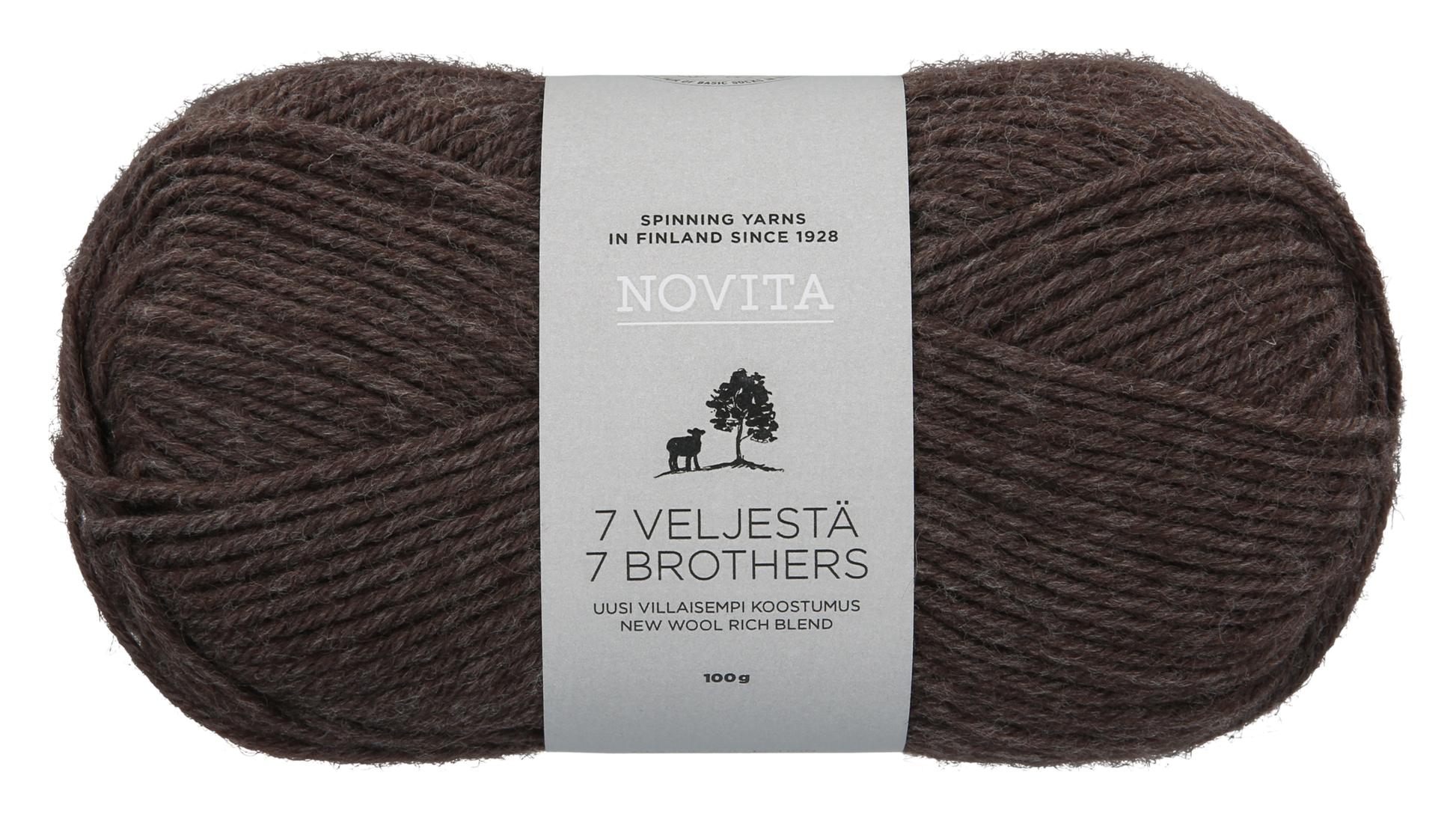 Novita 7 Brothers/7 Veljesta in false morel – Geschikt voor sokken en kledingstukken