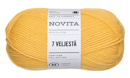 Novita 7 Brothers/7 Veljesta in sunflower – Ideaal voor warme sokken en truien