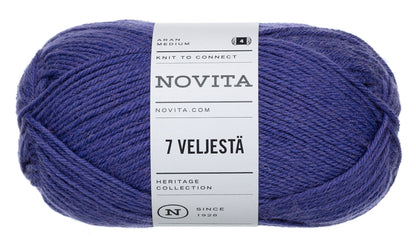 Novita 7 Brothers/7 Veljesta in bellflower – Perfect voor warme sokken en truien