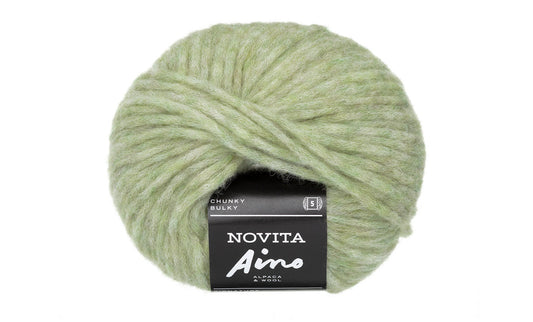 Novita Aino breigaren in sprout - volumineus en warm garen met blow wool techniek