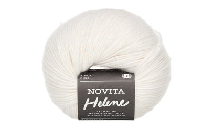 Novita Helene breigaren in veil - perfect voor kabels, kantpatronen en gladde tricotsteken