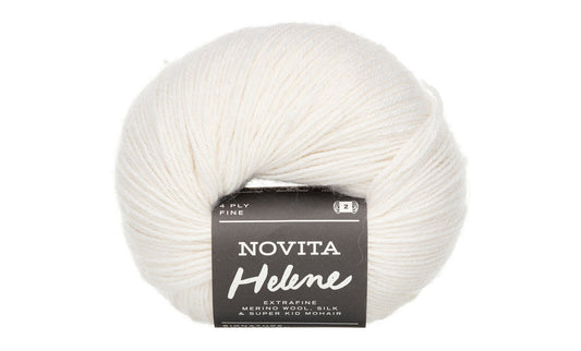 Novita Helene breigaren in veil - perfect voor kabels, kantpatronen en gladde tricotsteken