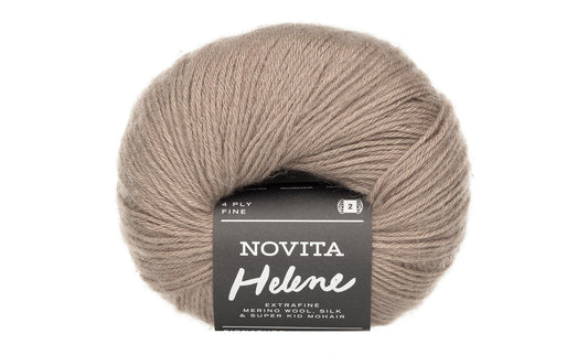 Novita Helene breigaren in sand - zacht en soepel garen met een chique uitstraling