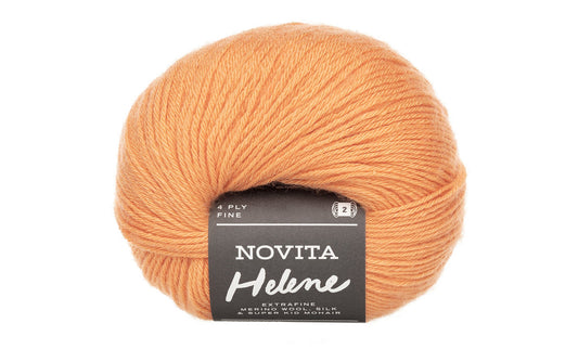 Novita Helene breigaren in flame - zacht en soepel garen met een elegante glans